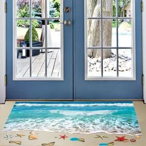 3D 벽지 스티커 바닥타일 자착 바다 욕실 침실 방수 해저