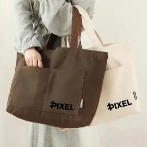 보부상백 캔버스 에코백 빅백 투포켓 인쇄 커스텀 굿즈 제작[원픽셀]