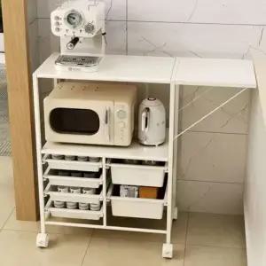 이동식 조리대 주방 작업대 식탁 조리 보조 3단 홈바 테이블