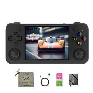 64GTF 카드가 장착된 앤버닉 빈티지 핸드헬드 게임 콘솔 듀얼 조이스틱 디자인 3.5인치 HD 화면으로 최대 8시간 고용량 배터리 지속으로 더 나은 경험 제공(64G Jet)