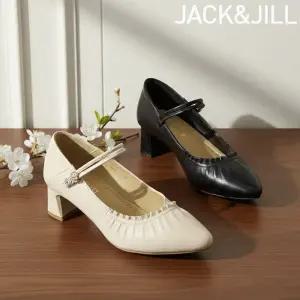 [잭앤질]잭앤질 블랙라벨 천연양가죽 프릴 투인원 펌프스(JA6137)