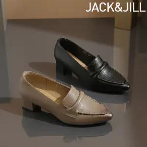 [잭앤질]잭앤질 블랙라벨 천연소가죽 통굽 펌프스(JA6135)