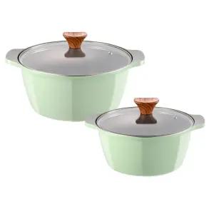 캡스톤 글램레트로 양수 냄비 2종세트 20+24 / 가스용 / 안전 포장