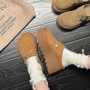 여성 LA536090 통굽 블로퍼 캐주얼 데일리 버클 플랫폼슈즈