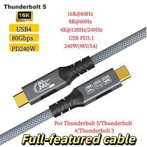 USB4 240w USB C to 케이블 썬더볼트 4 데이터 전송 및 충전용 프로/에어 델 또는 모니터용