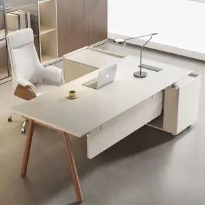 CEO 책상 서재 임원 1800x1600x750H+사이드 캐비닛 컴퓨터 전기 대표 중역가구