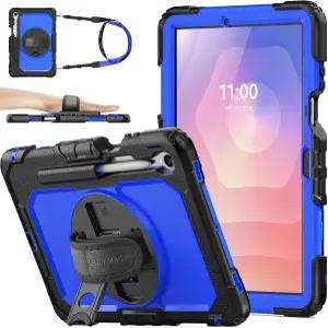 삼성 갤럭시 탭 S11 태블릿 케이스 11인치 보호용 SEYMAC 스톡 화면 보호기 연필 홀더 360도 회전 킥스탠드