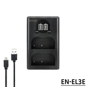 니콘 EN-EL3E 호환 LCD 듀얼충전기 C타입 5핀 겸용카메라 전용 디카 C5 밧데리