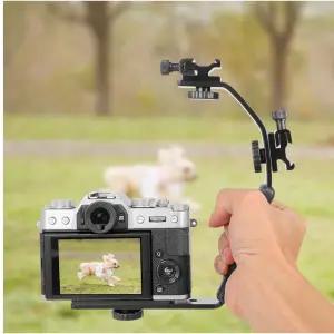 카메라 L형 그립 핫슈 마운트 브라켓 플래쉬 마이크L형 L형핸드 장착 촬영장비 캠핸드