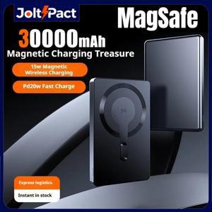 JoltPact 30000mAh 파워뱅크 맥세이프 모바일 파워 무선 휴대용 자석 고속 충전 아이폰 용