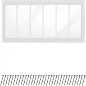 창고용 AIRGBW 트랜섬 창 플레이하우스용 고정 강화 차고 새로운 외부 건설 창(10 x35 1PCS)