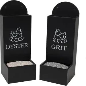 닭 굴 껍질 및 그릿 피더 나무 자동 가금류 닭장 액세서리 용품