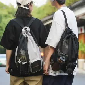 남녀 메쉬 스포츠 체육 드로스트링 여행용 백팩 가방 메쉬백팩 드로스트링백 복조리백