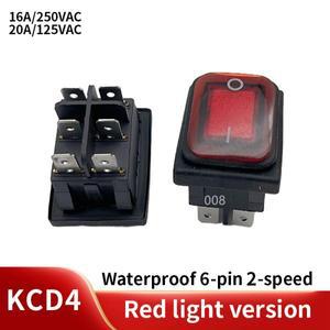 방수 보트 스위치 실버 접촉 고전류 전원 공급 장치 로커 2/3 기어 4/6 핀 220V KCD2 1 개
