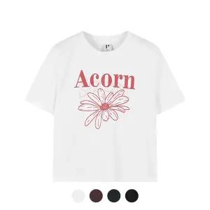 [폴햄] 여성 26수 2합 코튼 그래픽 크롭 반팔티_PHE3TR2210