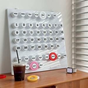 탁상용 링어데이트 만년 달력 레트로 복고풍 2023년 녹색 5개 슬로우벨 흰3 선물 책상