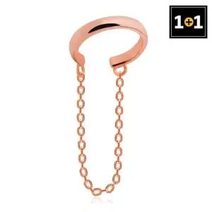 투 루프 이어커프 귀찌 한쪽판매) 1+1 이어커프 귀찌 귀안뚫는 로즈골드 링귀걸이