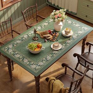 엔틱 플라워 디자인 식탁보 테이블 플레이스매트 대형 식탁커버