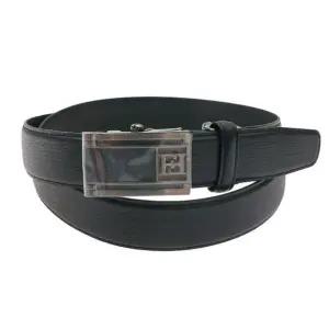 [갤러리아] (레노마셔츠) FOCE 롱벨트 소가죽 흑니켈 사틴 자동 벨트FPFBE1-201-BK