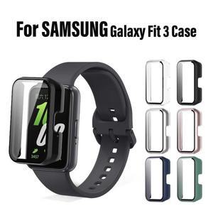[호환품]삼성 호환 갤럭시 호환 핏 3용 유리+케이스 강화유리 화면 보호 필름 및 핏3 액세서리용 하드 PC