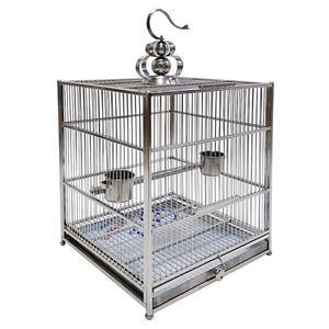 스텐 앵무새장 블랙 이동식 빌라 가정용 투명 소형 상업용 길이55x폭55x높이90cm