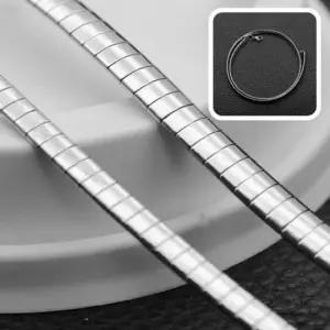 뱀 써지컬스틸 목걸이 스네이크목걸이 6mm 줄 후원목걸이 남자백금목걸이 반지목걸이줄