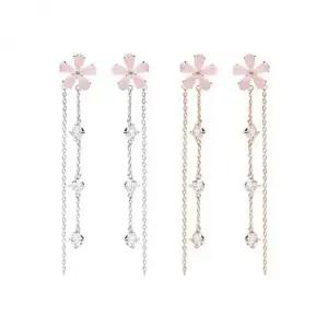쥬얼리 플라워 주얼리 드롭 귀걸이 롱이어링 이어링 플라워귀걸이 드롭귀걸이
