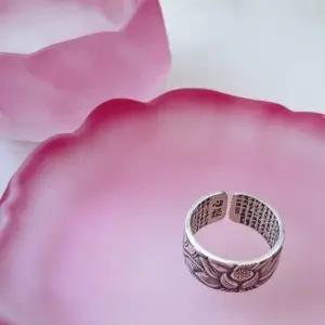 연꽃 볼드 반지 은 순은 925 가락지 실버 여자 연꽃 순은 은반지 볼드