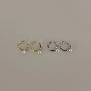 미니 진주 이어커프 귀걸이 2ea 펄 포인트 귀찌 귀찌 이어커프 안뚫는귀걸이 귀찌모음