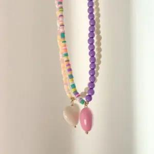 하트 비즈 구슬 목걸이 빅 모양 팬던트 패션목걸이 비즈목걸이 여성목걸이