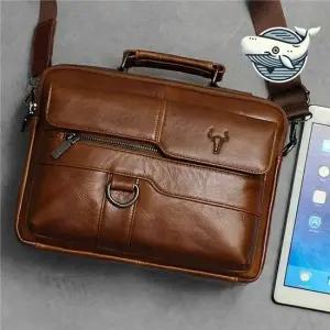 가벼운 소가죽 남성 크로스백 직장인 학생 일상 옆으로매는가방 메일백 학생메신저백