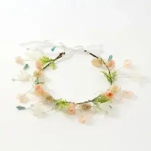 꽃화관 셀프 셀프웨딩 헤어밴드 화관 헤어 로맨틱 플 꽃화관 화관 머리 띠