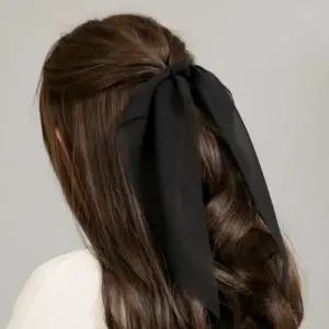 곱창밴드 엔젤슈슈 롱리본 블랙 쉬폰 엔젤슈슈 곱창밴드 쉬폰밴드 롱리본밴드 롱리본