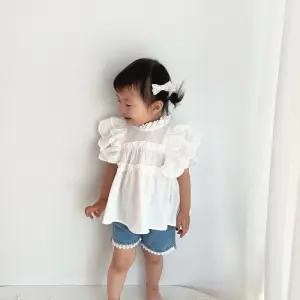 화이트프릴 민나시 블라우스 청반바지세트 205171