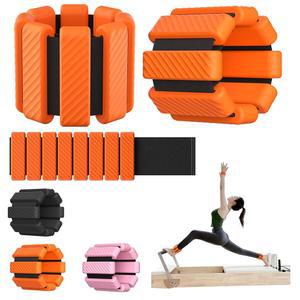 여성용 필라테스 손목 및 발목 무게, 남성용 2파운드 무게 조절 가능한 뱅글 1파운드 각 팔 밴드 발 다리 걷기 요가 트레이닝 운동 러닝 세트 2개