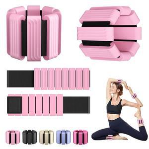 여성용 필라테스 손목 및 발목 체중 - 남성용 조절 가능한 가중 뱅글, 걷기, 요가, 훈련, 운동, 달리기를 위한 2파운드 무게 팔 밴드 발 다리 체중, 2개 세트(각각 1파운드)