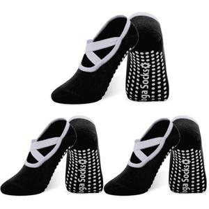 네모카마이 3쌍 요가 양말 필레이트 양말, 여성용 논 슬립 그립, 바레, 발레, 댄스에 이상적입니다