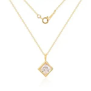 [모룬] 14K/18K 아틱 프레임컷 다이아 큐빅 체인 목걸이 MON41730