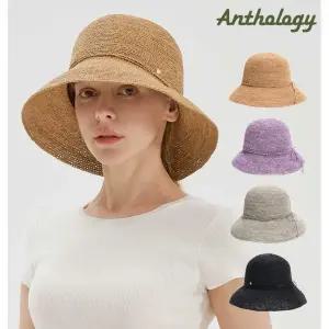 [앤솔로지][앤솔로지] 앤솔로지 천연 라피아 턴업 버킷햇