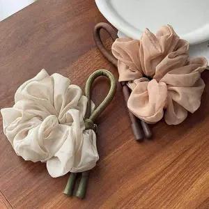 포니테일 세트 쉬폰 헤어슈슈 머리끈 곱창밴드