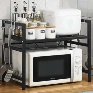 높이조절 전자레인지 밥솥 주방 수납 정리대 다용도 선반