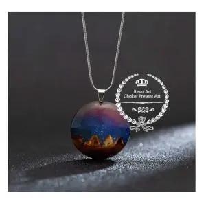 우주 은하 레진 목걸이