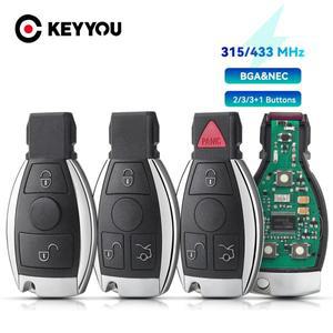 KEYYOU 스마트 자동차 키 메르세데스 호환 벤츠 호환 A C E S 클래스 W203 NEC BGA 리모컨 3 4 버튼 315 43