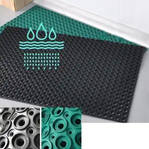 화장실 식당 90x60 미끄럼방지 물빠짐 고무 매트 현관입구 비올때발판 신발털이