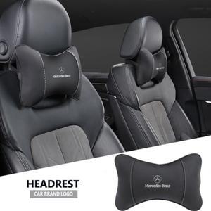메르세데스 호환 벤츠 호환 AMG A B C E G CLA W211 W203 C200 C300용 자동차 시트 헤드레스트 로고 목 베
