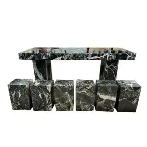 야외 테라스 정원 돌탁자 테이블 원형 돌의자 세트 돌