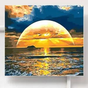 페인팅 캔버스 명화 노을진 바다 40X50