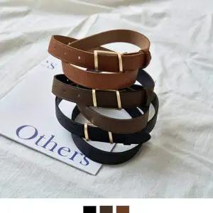 TBZ 국내생산 여자 사선 금장 슬림벨트 남녀공용