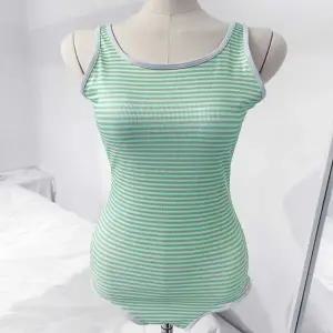 여름 레트로 골지 모노키니 비치웨어 스트라이프 무드