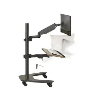 누워서 컴퓨터 책상 작업 업무 스테이션 PC방 모니터